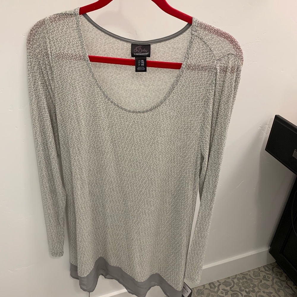 MATERNITY Shirt tunic motherhood gray plus size